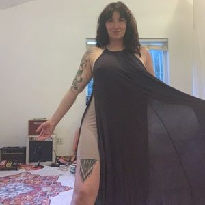 Gray and lavender beach dress